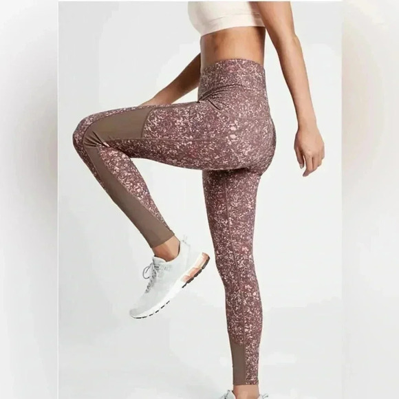 🎆Athleta Rainer High Rise Tight Leggings Sandstone Brown purple 1X XL plus size - Picture 2 of 15